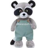 Енот "Джо" 25см в комбинезоне, серый ЕД/25/КБ от магазина "Карандаш"