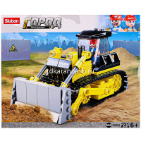 Конструктор "Город. Бульдозер" 231 деталь 23х28х5,5см пластик (1 фигурка) M38-B0802 от магазина "Карандаш"
