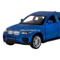 Картинка Машина "BMW X6" синяя, инерционная, металл 17,5см (свет, звук, откр.двери) JB1251253 от магазина "Карандаш" Машина "BMW X6" синяя, инерционная, металл 17,5см (свет, звук, откр.двери) JB1251253 от магазина "Карандаш"