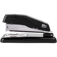 Степлер №24/6,26/6 50л глубина 55мм пластик, черный E0414S/BLACK от магазина "Карандаш"