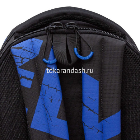 Рюкзак 32х42х22см, 1100гр, 2 отделения, 4 кармана, черный/синий RU-423-14/11 от магазина "Карандаш"