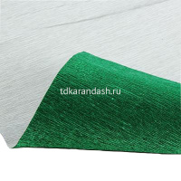 Бумага гофрированная 50х100см зеленая металлизированная Y1770-14 от магазина "Карандаш"