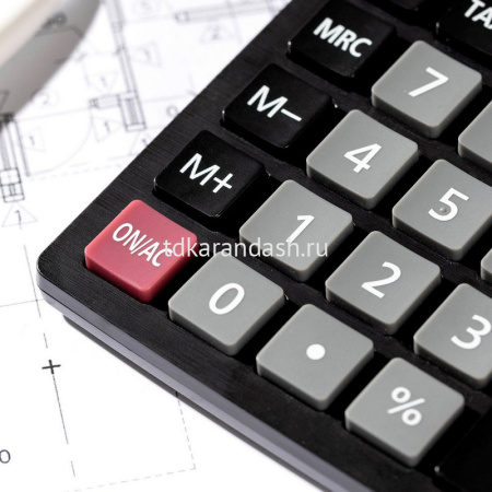 Калькулятор 12 разрядов 199х153х31мм черный EM126 от магазина "Карандаш"