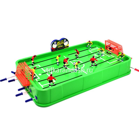 Игра настольная "Футбол" 82х42х18см, пластик (поле, ворота, 2 мяча, 14 фигурок, наклейки) A553-H3001 от магазина "Карандаш"