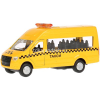 Машина "ГАЗель Next. Такси" желтая, инерционная, металл 12см (открывающиеся двери) от магазина "Карандаш"