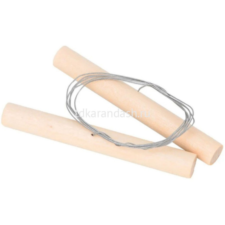 Резак-струна для резки глины 48см деревянные ручки Y10794-24 от магазина "Карандаш"
