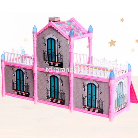 Вилла для куклы 115 деталей, с куклой и питомцами, пластик 30х23х8см (свет) LT265310/556-60 от магазина "Карандаш"