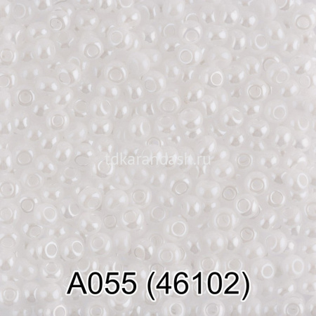Бисер круглый непрозрачный 2,3мм, 5гр, белый 46102A055