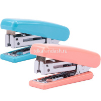 Степлер №10 12л глубина 25мм, со встроенным антистеплером и скобами, 2 цвета E0254 от магазина "Карандаш"