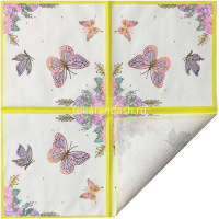 Салфетки "Бабочки" 33х33см 20шт 4 вида Y10991-24 от магазина "Карандаш"