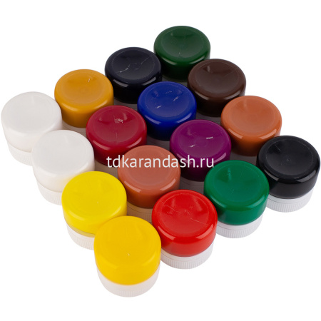 Гуашь 16 цветов 20мл "Мастер класс" 1741092 от магазина "Карандаш"