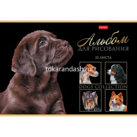Альбом для рисования А4 32л "Портрет лучшего друга" на скобе выборочный лак 5 дизайнов 079720 от магазина "Карандаш"