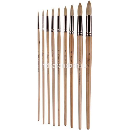 Кисть щетина круглая № 3 (5мм) длинная ручка DK10019/03 от магазина "Карандаш"