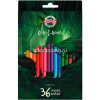 Карандаши 36 цветов "Dino" шестигранные дерево, картон 3595