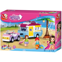 Конструктор "Розовая мечта. Пляжный отдых" 272 детали 24х33х5,5см пластик (2 фигурки) M38-B0606 от магазина "Карандаш"