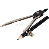 Готовальня 8 предметов (циркуль, карандаш, точилка, транспортир, 3 линейки, ластик) металл EG30505 от магазина "Карандаш"