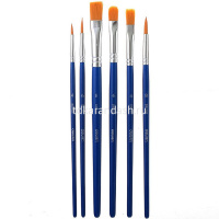 Набор кистей нейлон 6шт. (плоская № 4,6,8, круглая № 4,6,8) 73885 от магазина "Карандаш"