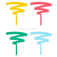 Набор маркеров акриловых двусторонних "Яркие цвета" 4 цв, пулевидный наконечник/кисть от магазина "Карандаш"