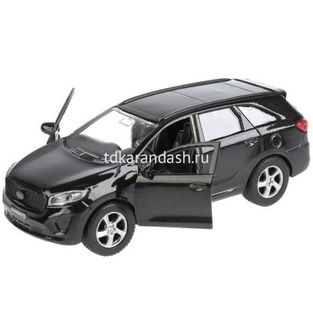 Машина "Kia Sorento Prime" черная, инерционная, металл 12см (открывающиеся двери) SB-17-75-KS-N(BL)- от магазина "Карандаш"