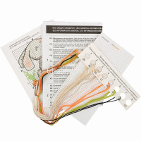 Набор для вышивания "Зайчишка" 9,5х8,5см (канва, нитки, игла, схема) 8-341 от магазина "Карандаш"