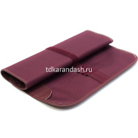 Пенал-скрутка 36х21см, бордовый, полиэстер 195020 от магазина "Карандаш"