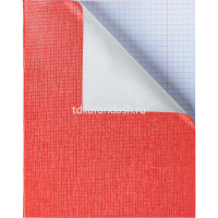 Тетрадь А5 96л клетка красный бумвинил металлик на скобе 96Т5бвВ1/061254 от магазина "Карандаш"