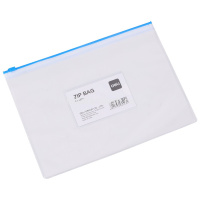 Папка на молнии А5 0,18мм прозрачная, с карманом для визиток, 5 цветов молнии Е5524 от магазина "Карандаш"