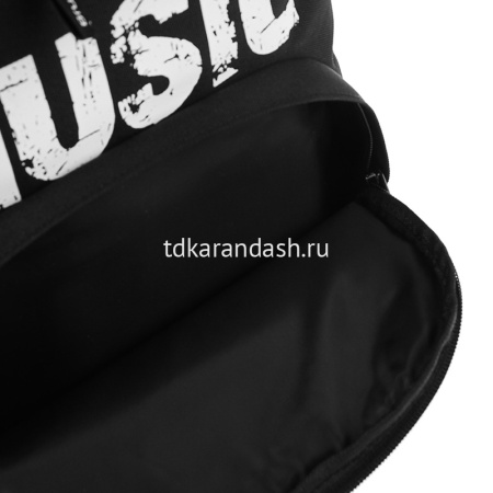 Рюкзак "Music" 40х30х19см, 800гр, 2 отделения, 3 кармана, черный 12-002/59 от магазина "Карандаш"