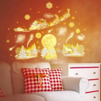 Наклейка "Новогодняя ночь" 48,5х33см двусторонняя, светится в темноте 88.737 от магазина "Карандаш"