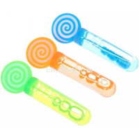 Мыльные пузыри "Леденец" 14см, 3 отверстия, 4 цвета PS2550 от магазина "Карандаш"