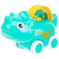 Каталка "Динозаврик" 12х6,5х13см пластик, зеленый ( едет, если покрутить картинку) IT108102 от магазина "Карандаш"