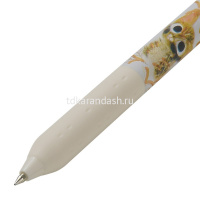 Ручка шариковая "Love me. Котики. Счастье" 0,5мм синяя, автомат, резиновый грип, 2 вида 20-0466/02 от магазина "Карандаш"