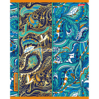 Тетрадь А5 48л клетка "Gold color" на скобе 3D фольга матовая ламинация 5 дизайнов 049008 от магазина "Карандаш"