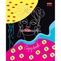 Тетрадь А5 48л клетка "Незнакомки" на скобе 3D фольга матовая ламинация 5 дизайнов 070909 от магазина "Карандаш"