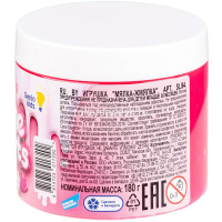 Игрушка-слайм "Мялка-жмялка" 180гр. розовый, с посыпкой звезды и сердечки SLI64 от магазина "Карандаш"