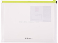 Папка на молнии А5 0,18мм прозрачная, с расширением, 4 цвета молнии Е38976 от магазина "Карандаш"