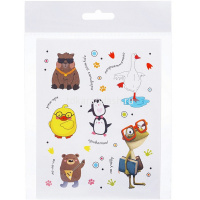 Наклейки "Забавные животные" А6 11,5х15см 4 листа в пакете с европодвесом 4Р6н/085030 от магазина "Карандаш"