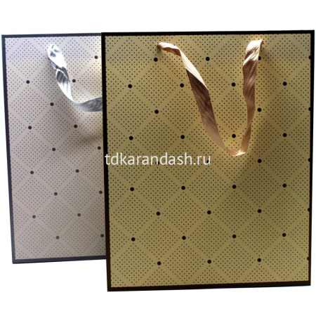 Пакет подарочный "Ромбы" 40х30х12см картон 4 цвета 11538-24 от магазина "Карандаш"