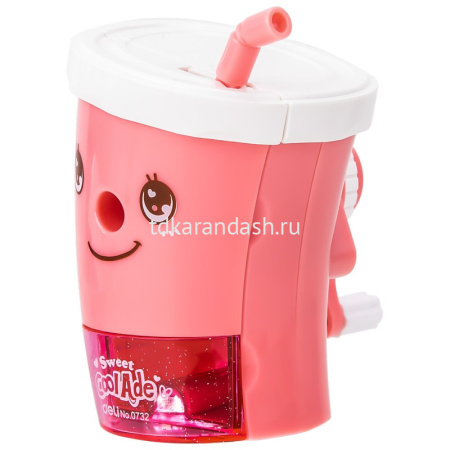 Точилка механическая 1 отв. "Коктейль" 74х99х107мм ABS-пластик, 4 цвета корпуса E0732 от магазина "Карандаш"