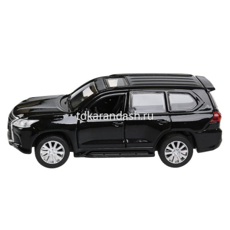 Машина "Lexus LX-570" черная, инерционная, металл 12см (открывающиеся двери) LX570-BK от магазина "Карандаш"