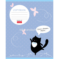 Тетрадь А5 18л клетка "Кот ТУТ!" на скобе 5 дизайнов 18Т5В1/057244 от магазина "Карандаш"