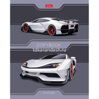 Тетрадь А5 24л клетка "Автомобили" на скобе 5 дизайнов 24Т5B1/012364 от магазина "Карандаш"