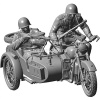 Модель "Советский мотоцикл М-72 с коляской и экипажем" 6,8см 138 детелаей 3639 от магазина "Карандаш"