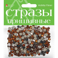 Стразы пришивные "Круглые" 6мм 10цв 2-339/01 от магазина "Карандаш"