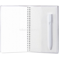 Блокнот 110х190мм 48л "Груша" в точку, на спирали, съемная силиконовая обложка, с ручкой 2526.П-22 от магазина "Карандаш"