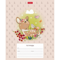 Тетрадь А5 12л узкая линия "Олененок" на скобе, 5 дизайнов 12Т5В7/072250 от магазина "Карандаш"