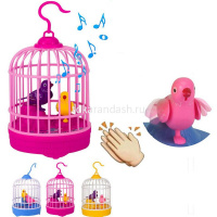 Клетка с птицами 14х10см пластик, 3 вида (свет, звук) 2085030/B8805A от магазина "Карандаш"