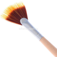 Кисть синтетика веерная №4 длинная ручка "Хобби" 4680000299084 от магазина "Карандаш"