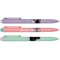 Ручка шариковая "FunClick. Kitty life" 0,7мм синяя, автомат, корпус Soft Touch 3 вида 20-0297/07 от магазина "Карандаш"
