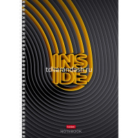 Тетрадь А4 96л клетка "INSIDE" на спирали выборочный лак 4 дизайна 083015 от магазина "Карандаш"